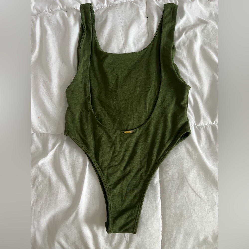 Sam Edelman Green Low Back Bodysuit